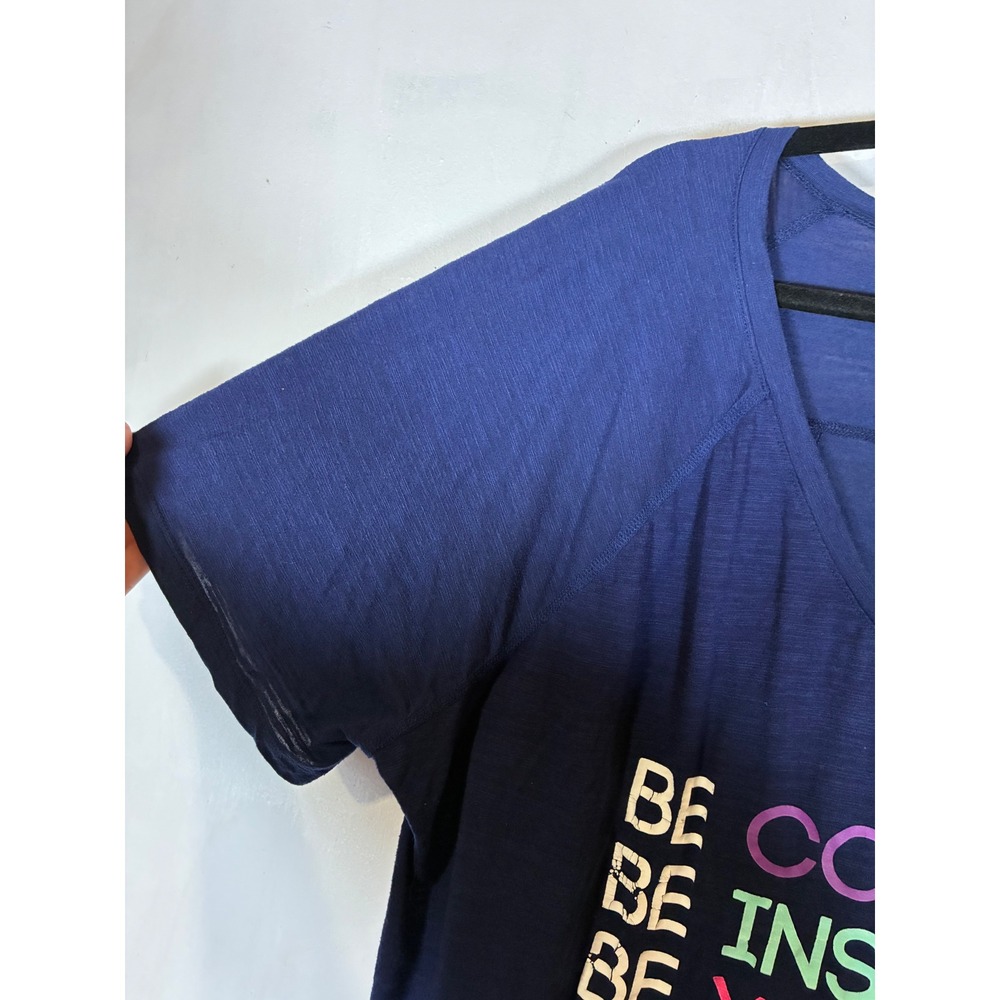 Terra & Sky 2X Blue Graphic Tee Be Confident Inspired Yourself Plus Size Shirt - Picture 5 of 7